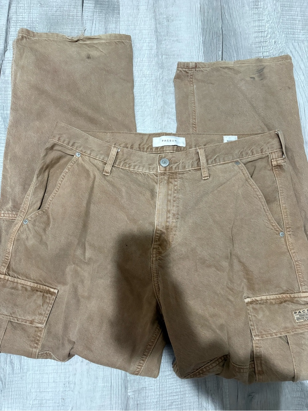 PacSun Men's Tan Carpenter Jeans Relaxed Fit